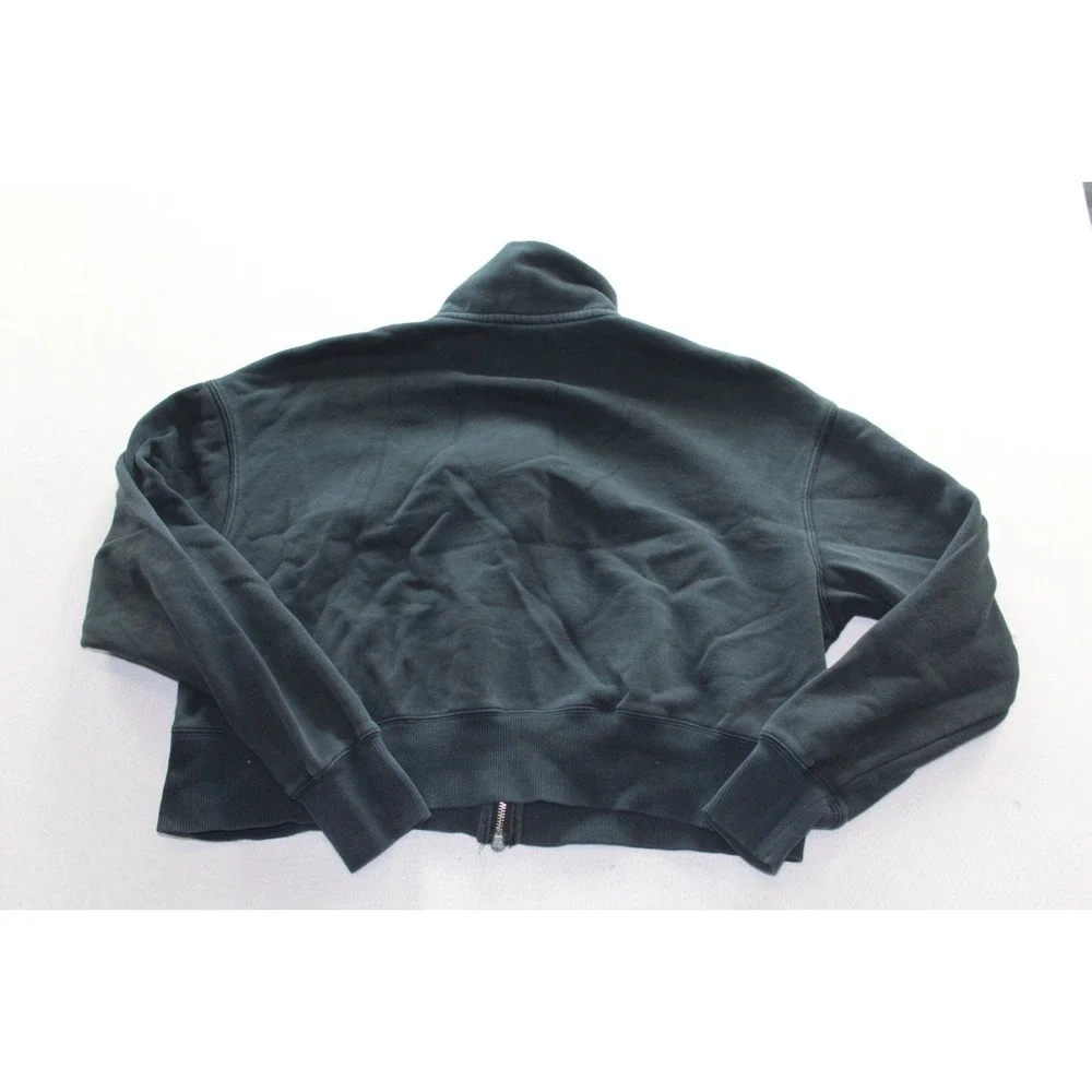 Nike Track Jacket Mens Medium Black Excellent Full Zip Mock Neck Logo Pockets